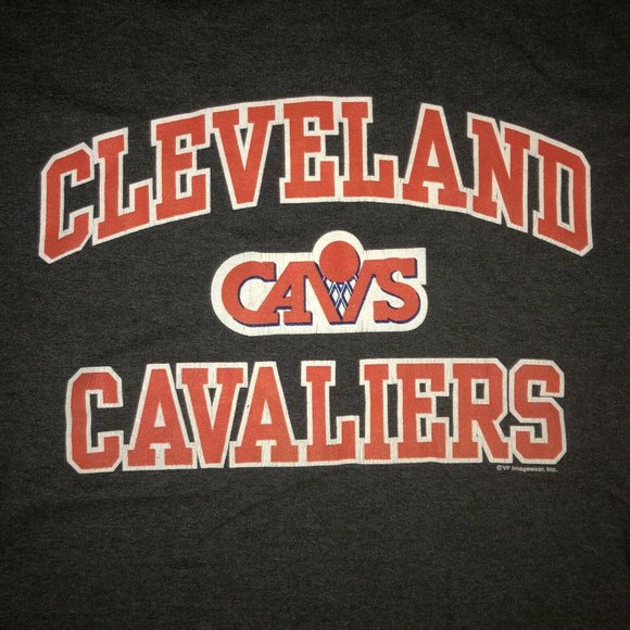 🏢🏀 LeBron James Vintage 80s Logo Cleveland Cavaliers Shirt Mens Medium 🏀🏢 - Picture 3 of 6
